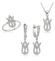 Gümüş Lale Bayan Set