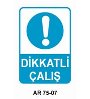 İŞ GÜVENLİĞİ UYARI LEVHASI 1 ADET PVC 21 X 29CM