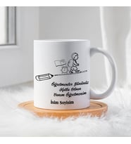 Öğretmenler Günü İçin Kişiye Özel Porselen Kupa Bardak - BY-KP-0000304 (Beyaz)