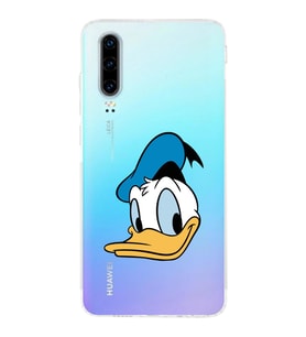 Huawei P30  Kamera korumalı Kapak Donald Duck Tasarımlı  Şeffaf Kılıf