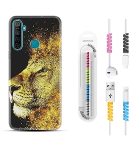 Realme 5i 5 Pro 6i 7 Pro 8 Kılıf Kablo Koruma Spiral Silikon Leon 1323