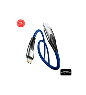 Usb-C To Lightning 20w Led Işıklı Hızlı Şarj Kablosu (Rosstech Türkiye Garantili)