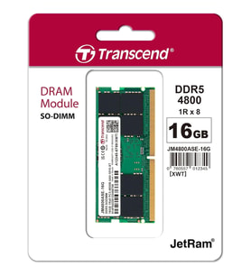TRANSCEND 16GB DDR5 4800MHZ CL40 NOTEBOOK RAM VALUE JM4800ASE-16G