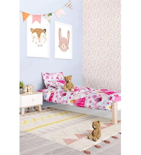 Prenses Genç Nevresim Takımı 160 * 220- Pembe