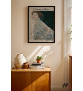 Gustav Klimt Portre, Siyah Çerçeveli Duvar Tablosu - Sanatsever Hediyesi