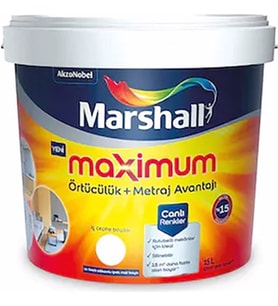 MAXİMUM SİLİKONLU İPEK MAT BM BAZ İÇ CEPHE BOYASI 15 LT
