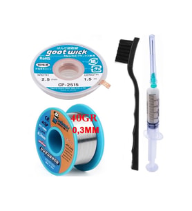 Mechanic Lehim Teli 40g 0,3mm Lehim Toplama Cp2515 Emme Fitili 2,5mm 4lü Set X02