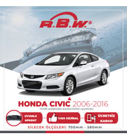 RBW Muz Silecek Takımı Honda Civic Sedan 2006 - 2015 ile uyumlu (Siyah)