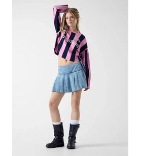 Guess GJ Pileli Kadın Mavi Etek W6RD38D6552-GVMD