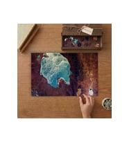 Kuş Bakışı Göl Manzarası Tasarımı 240 parça Ahşap Puzzle Ahşap Kutuda MP05811