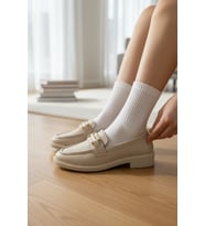 Enoch Kadın Minimalist Metal Köprü Detaylı Maskülen Şehir Loafer