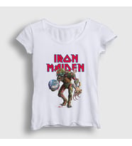 Presmono Kadın Beyaz World Iron Maiden T-Shirt 87358tt