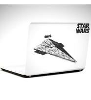 Star Wars Beyaz Laptop Sticker 13 İnch (34X24CM)