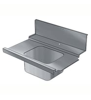 Electrolux Professional Bulaşık Giriş Tezgahı, Ayaksız, Bulaşık Kabul Tezgahı İle Giyotin Bulaşık Makinesi Arası İçin, Tek Evyeli (500x400 Mm), 300 Mm Sırt, Sağdan Sola - 1050 Mm BHHPIB10R