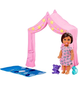 Barbie Bebek Bakıcısı Temalı Oyun Setleri, Pembe Çadırlı Oyun Alanı Seti Fxg97 (Çok Renkli)