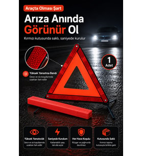 Katlanabilir Acil Durum Üçgen Reflektörü Araç Güvenlik Uyarı Reflektör