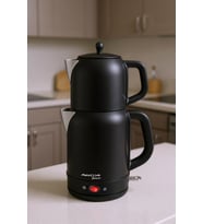 AwoxFresco 2si 1 Arada Paslanmaz Çelik Çay Makinesi & Su Isıtıcı Kettle Siyah