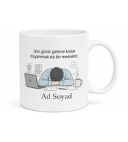 Yorgun Beyaz Yakalı İzin Günü Dinlenme Kupası Ofis Hediye Bardak