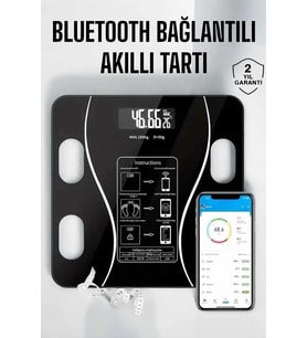 Akıllı Tartı Bluetooth Bağlantılı Yağ Ölçebilen Tartı Yeni Nesil