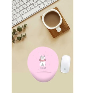 Tatlı Kedi Desenli Bilek Destekli Mouse Pad