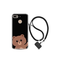 General Mobile Gm8 Go Kılıf Resimli Desenli Silikon Boyun Askılı Hello Bear 1905