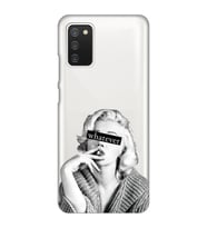 Samsung Galaxy A02S Uyumlu Marilyn Monroe Desenli Şeffaf Telefon Kılıfı
