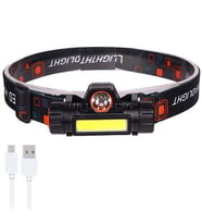 Kafa Lambası Cob + XPE Led Şarjlı Dahili Pil Mıknatıslı 2 Modlu