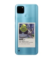 Realme C21Y/C25Y Uyumlu Shrek Minimalsit Poster Desenli Şeffaf Telefon Kılıfı