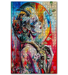 Cakapuzzle Gerçeküstü Resim Oğlak Burcu Görseli Puzzle Yapboz MDF (Ahşap) (120 Parça)