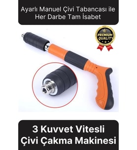 Profesyonel Güç Yaylı Sistemli 3 Kuvvet Vites Ses Çıkarmaz Ayarlı Manuel Çivi Çakma Makinesi