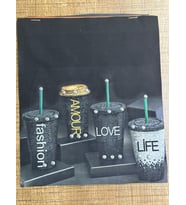23X20 CM TAŞLI KAHVE BARDAKLI 3 BOYUTLU ARMA YAMA DİKİŞ HOBİ