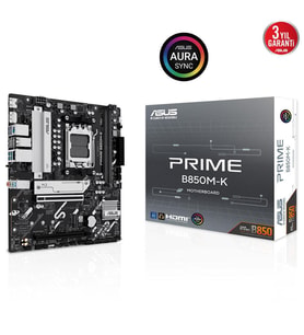 Asus Prime B850M-K AM5 DDR5 Ses GLAN DP-HDMI SATA3 USB3.2 mATX Anakart