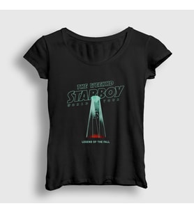 Presmono Kadın Siyah Legend The Weeknd T-Shirt 158713tt