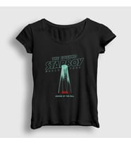 Presmono Kadın Siyah Legend The Weeknd T-Shirt 158713tt