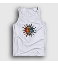 Presmono Unisex Beyaz Mosaic Sun Moon Güneş Ay Atlet 408028tt (Beyaz)