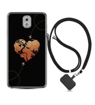 Samsung Note 3 4 5 8 9 20 Ultra 10 Lite Kılıf Boyun Askılı Silikon Plane Heart 1721
