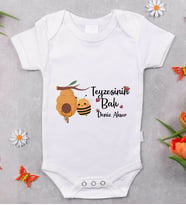 BK Kids İsimli Teyzesinin Balı Tasarımlı Bebek Body Zıbın - Model 1