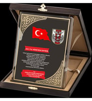 Altın Yaldız Kristal Plaket - Dik Olarak