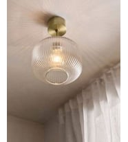 MYLİGHTS RUSTİK VİNTAGE ŞEFFAF  CAMLI TAVAN PLOFONYER AVİZE  