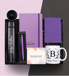 Dereceli Termos & Defter & Not Defteri & Tükenmez Kalem & Kupa Welcome Kit Hediye Seti