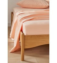 120 x 200 x 30 cm Düz Pamuklu Tek Kişilik Lastikli Fitted Penye Çarşaf (Yavruağzı)