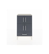 Arges Komodin 4 Raflı Tek Çekmeceli 4 Kapaklı 60x30x96 Aytaşı-Antrasit