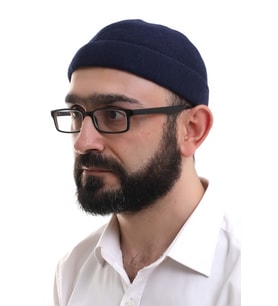 Lacivert Katlamalı Sade Desen Kışlık Orlon Takke Şapka