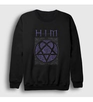 Presmono Unisex Siyah Roses Him Sweatshirt 81178tt