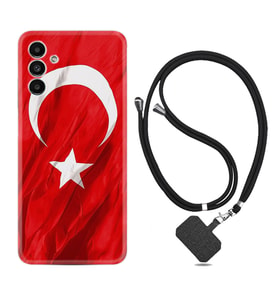 Samsung A23 A31 A32 A50 A51 A52 A53 A70 Kılıf Boyun Askılı Silikon Şanlı Türk Bayrağı 4 1401