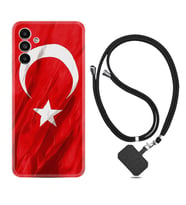Samsung A23 A31 A32 A50 A51 A52 A53 A70 Kılıf Boyun Askılı Silikon Şanlı Türk Bayrağı 4 1401