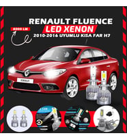 Renault Fluence 2010-2016 Kısa Far Uyumlu Şimşek Etkili Led Xenon Performance Series H7