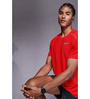 Nike Dri Fit Miler Red SS Top Erkek Koşu Tişört Kırmızı