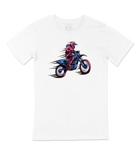 Renkli Motorcu Tişört