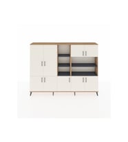 Arges Dolap 14 Raflı 9 Kapaklı 220x30x163 Çam-Aytaşı/Antrasit